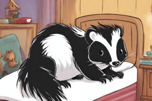 Are Skunks Nocturnal - skunk in bed